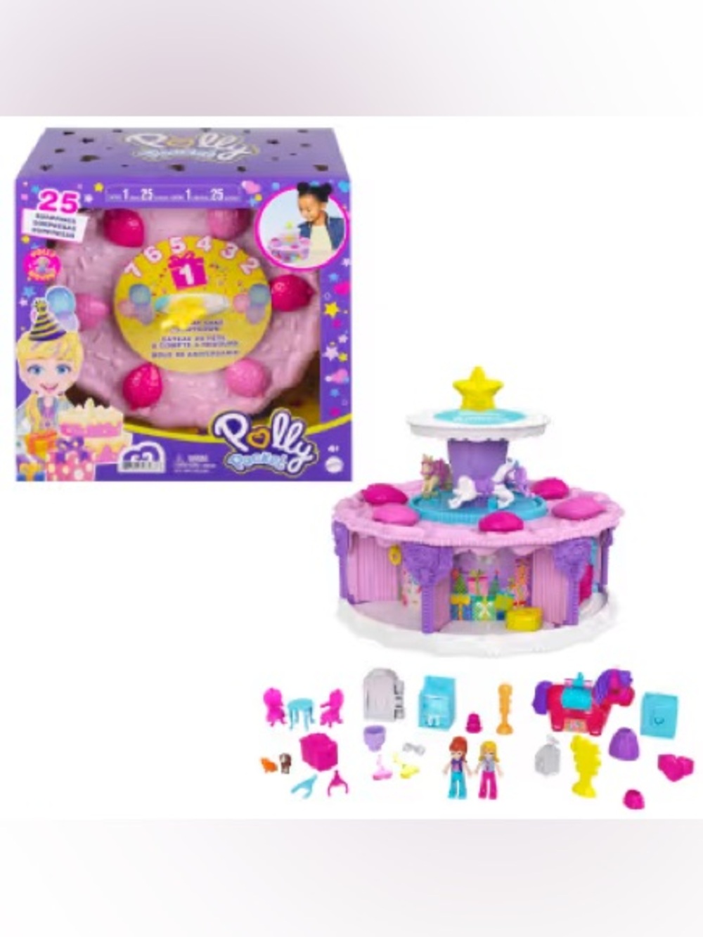 Polly Pocket Birthday Cake Countdown Playset - Picture 7 of 13